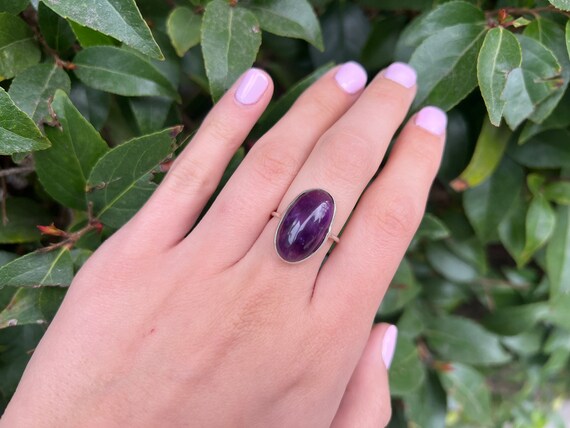 Sterling Silver Amethyst Like Ring - image 1