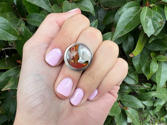 Abalone Shell Ring, Ajustable - image 1