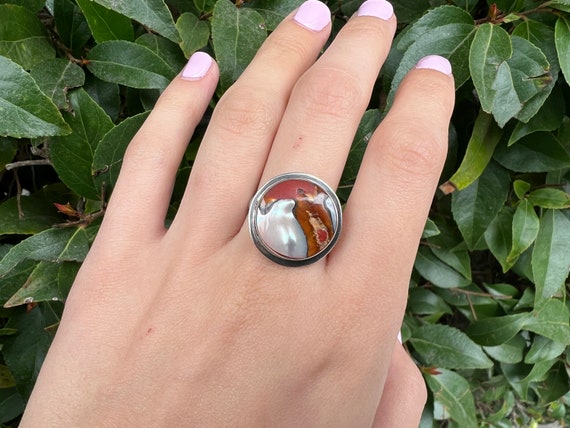 Abalone Shell Ring, Ajustable - image 2