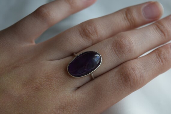 Sterling Silver Amethyst Like Ring - image 3