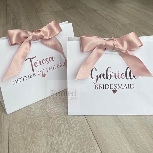 Personalised Gift Bag | Wedding Gift Bag | Rose Gold | Birthday | Bridesmaid | Maid of Honour | Mother of the Bride | 18th | 21st | 30th |