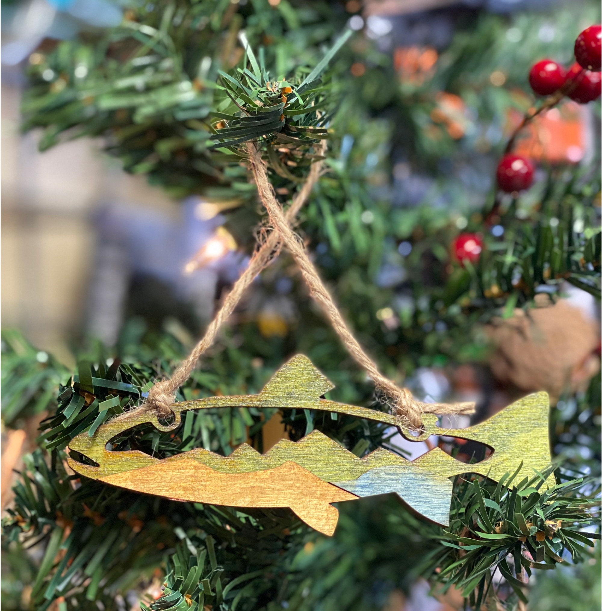 Trout Ornament. Christmas Fly Fishing Ornament Gift. Gift for Etsy