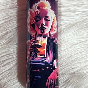 Marilyn Monroe Metal Tumbler with Reusable Straw 20oz