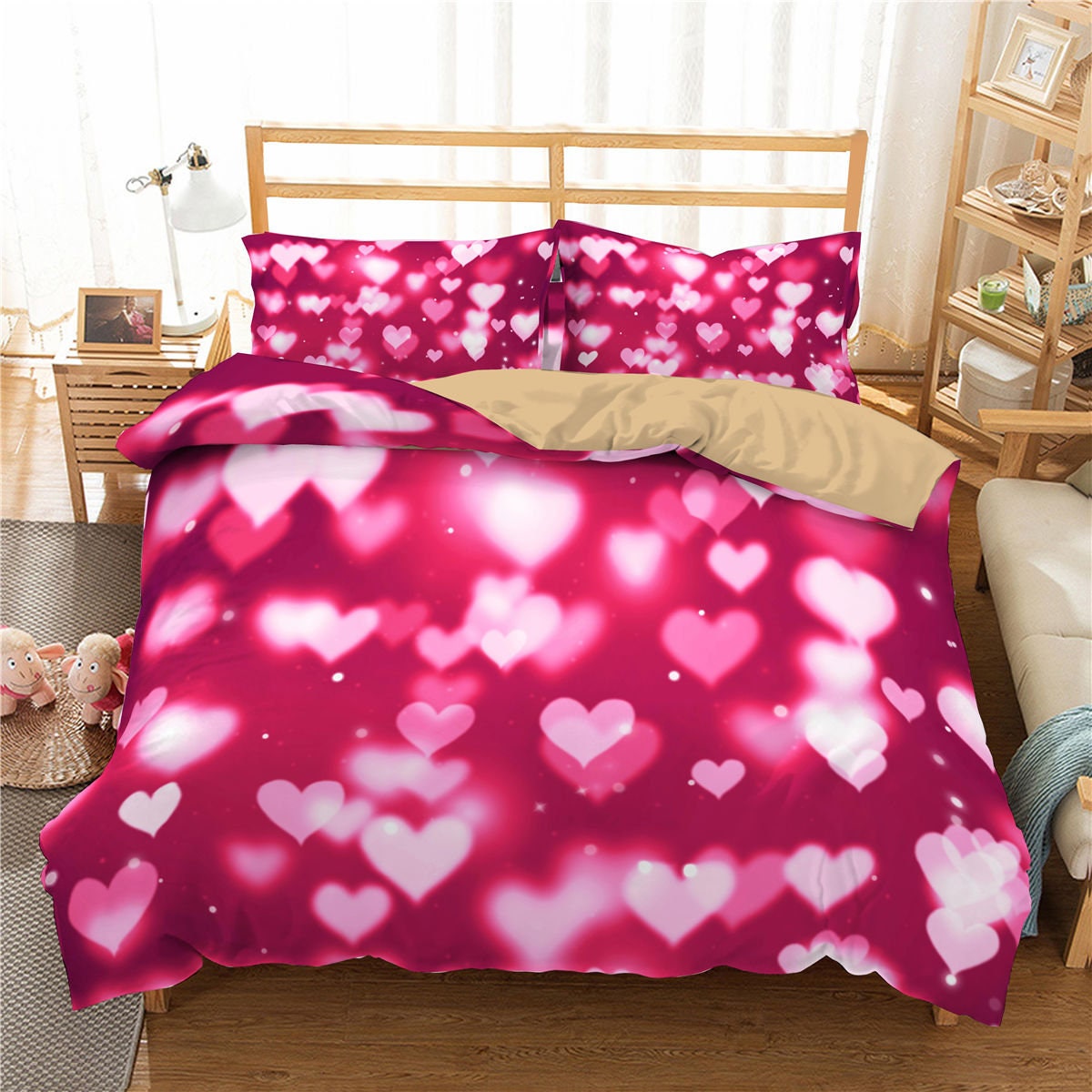 Love Duvet Cover Full Size 3 Piece Love Bed Set With 1 Duvet Etsy