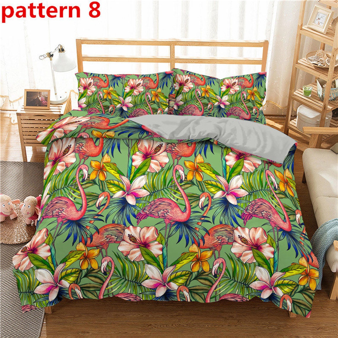 Palm Leaf Duvet Cover Set Realistic Vivid Leaves of Palm Tree Etsy UK