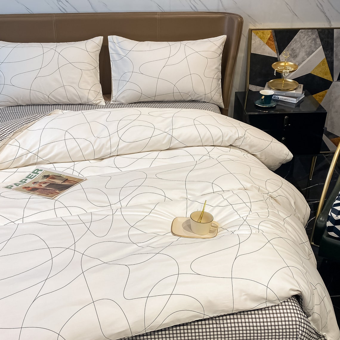 100 Washed Cotton Duvet Cover Sets Queen Full Size White Etsy