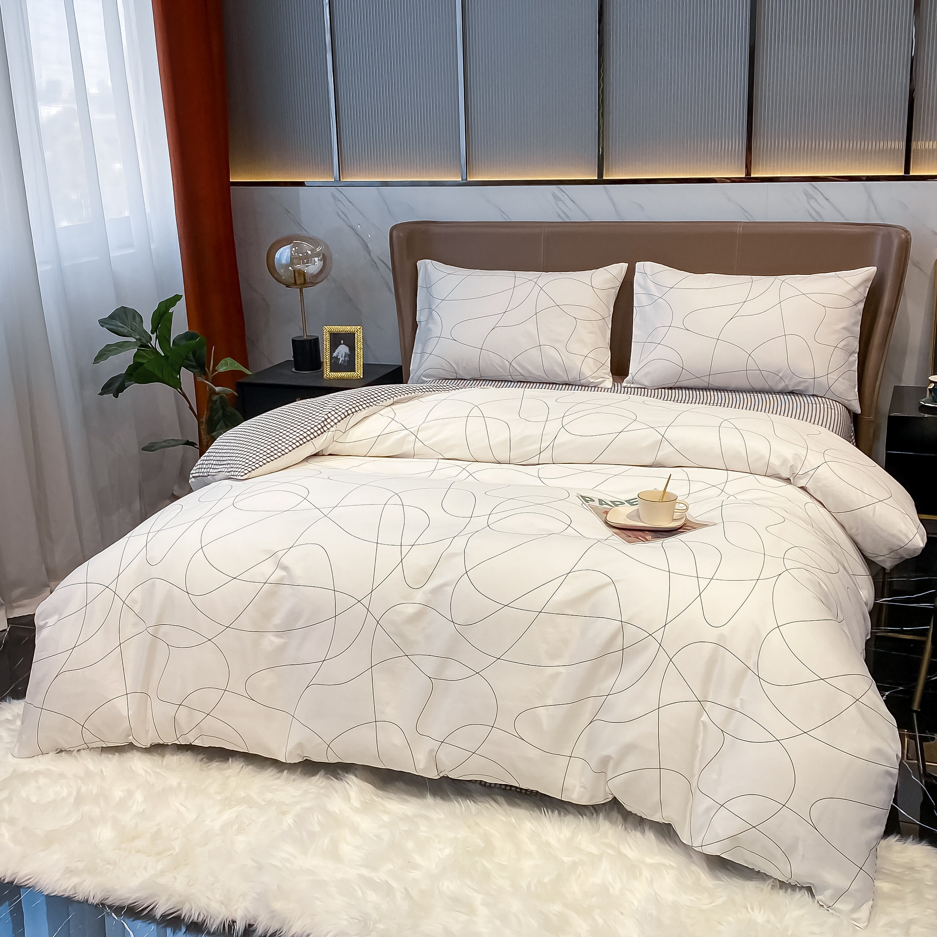 100 Washed Cotton Duvet Cover Sets Queen Full Size White Etsy UK