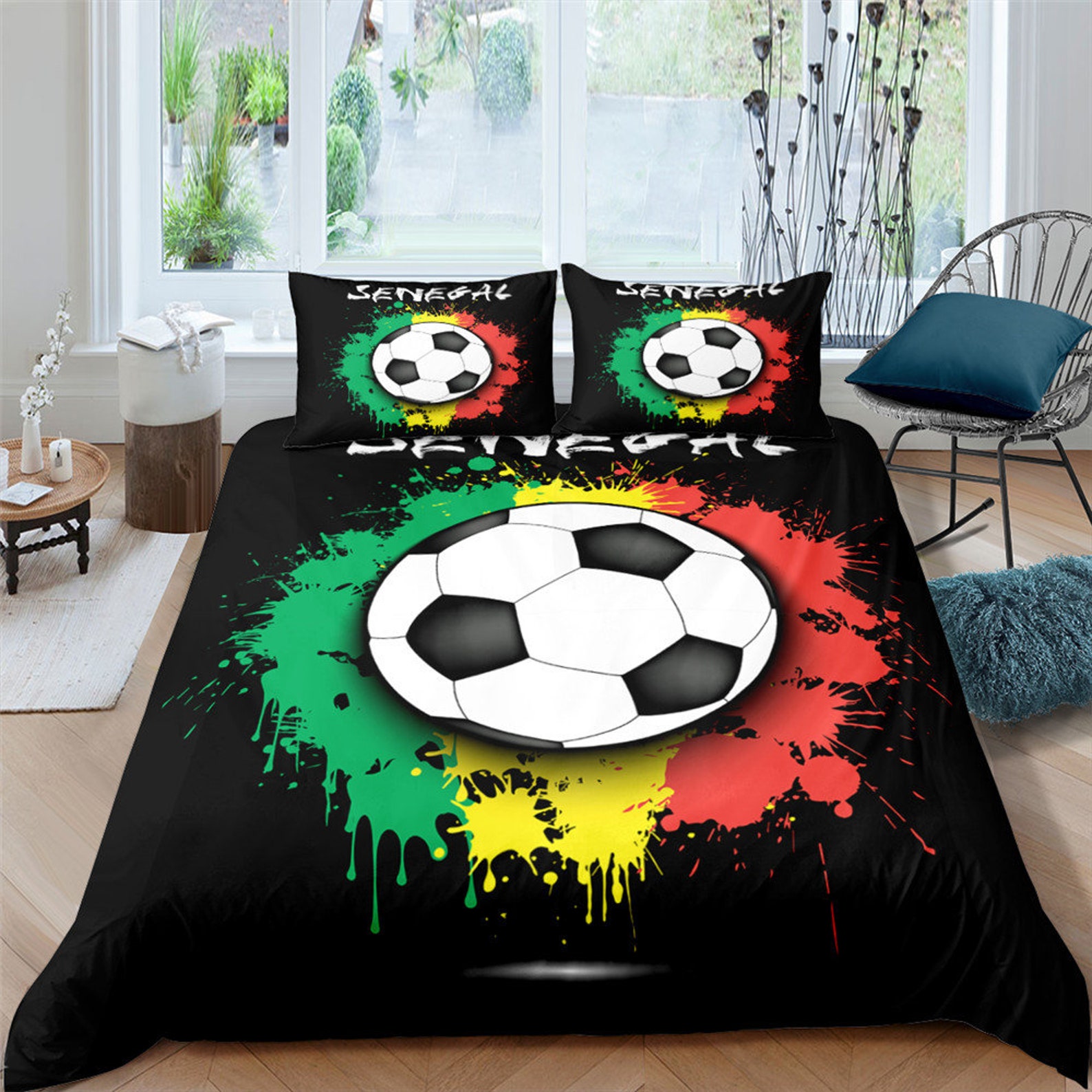 Boys Duvet Cover Set for Kids Sports Themed Balls Bedding Set Etsy