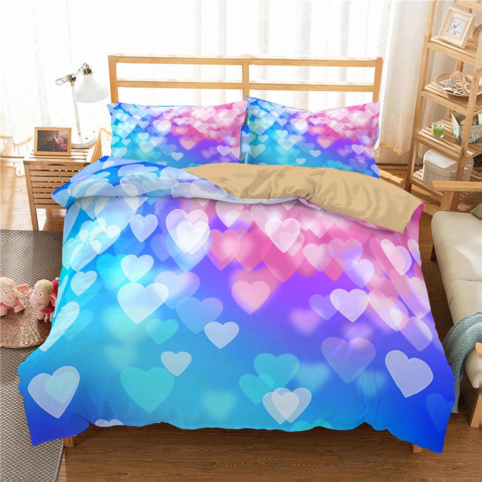 Love Duvet Cover King Heart Shaped Bedding Sets Duvet Cover Etsy