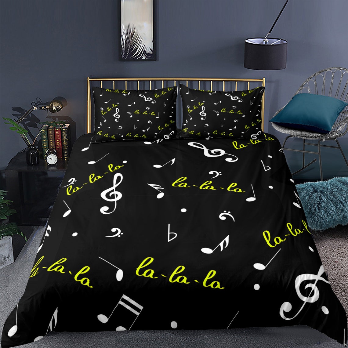 Music Theme Bedding Set Music Stave Concerto Comforter Cover Etsy