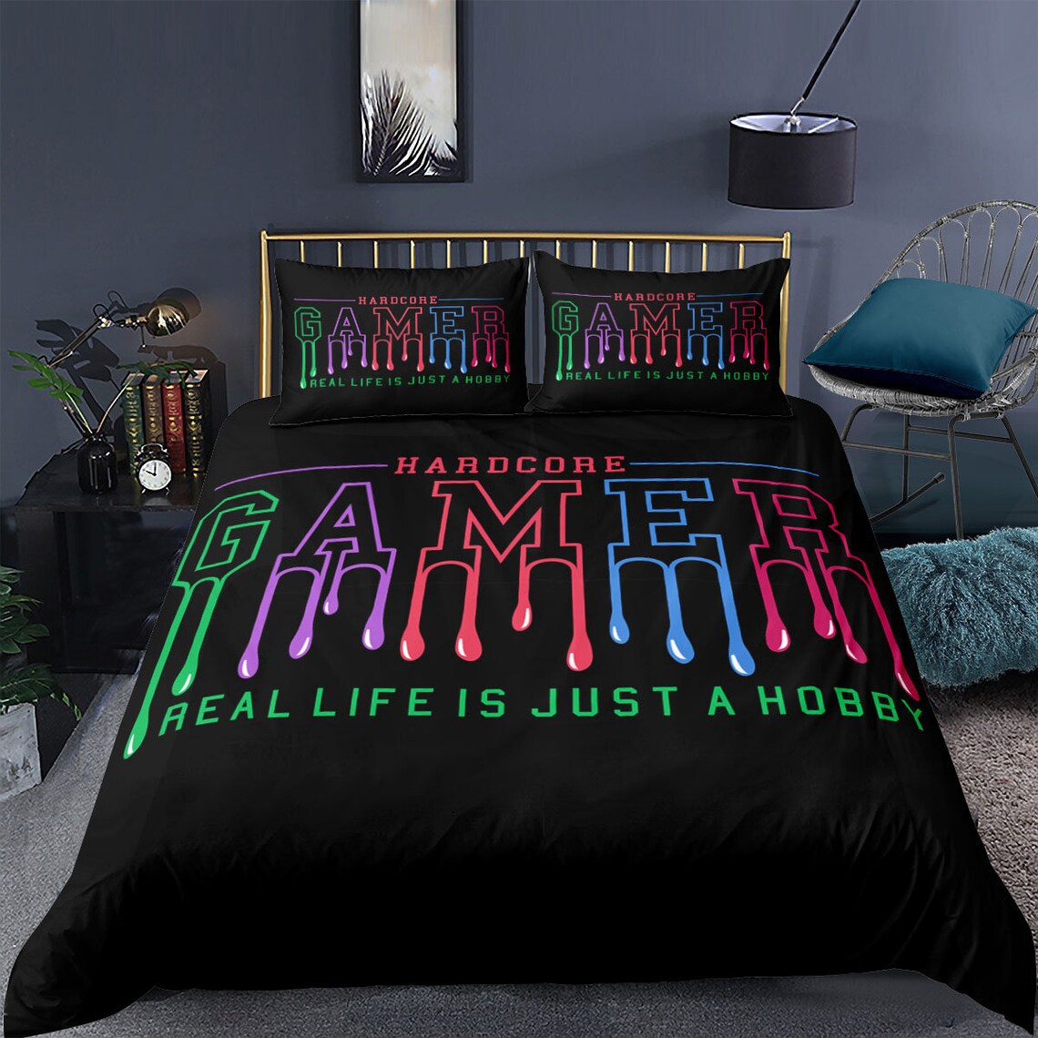 Kids Video Games Duvet Cover Setbedding Set With Pillow Shams Etsy