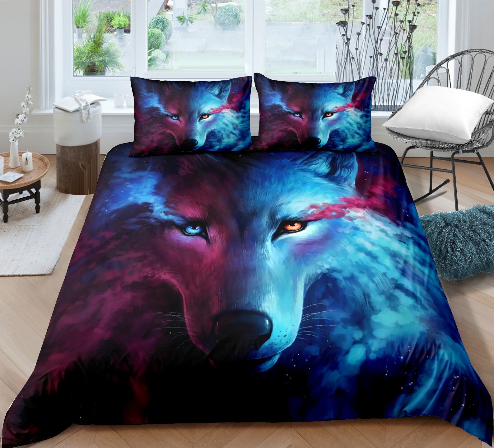 Wolf Bedding Set King Size 3D Animal Print for Kids Boys Teens Etsy España