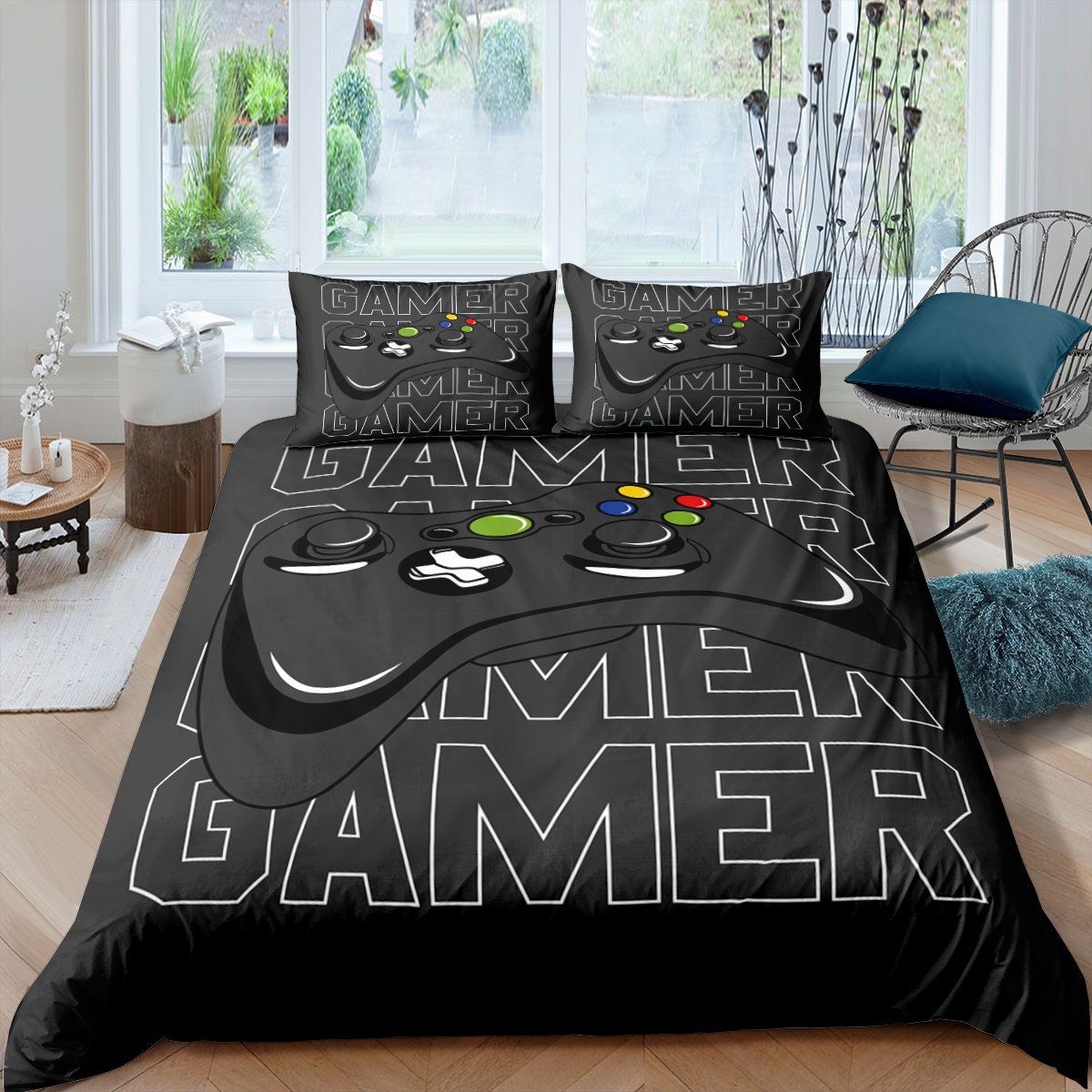 Gamepad Set ropa de cama Juego Jugador Cubierta Twin Size - Etsy