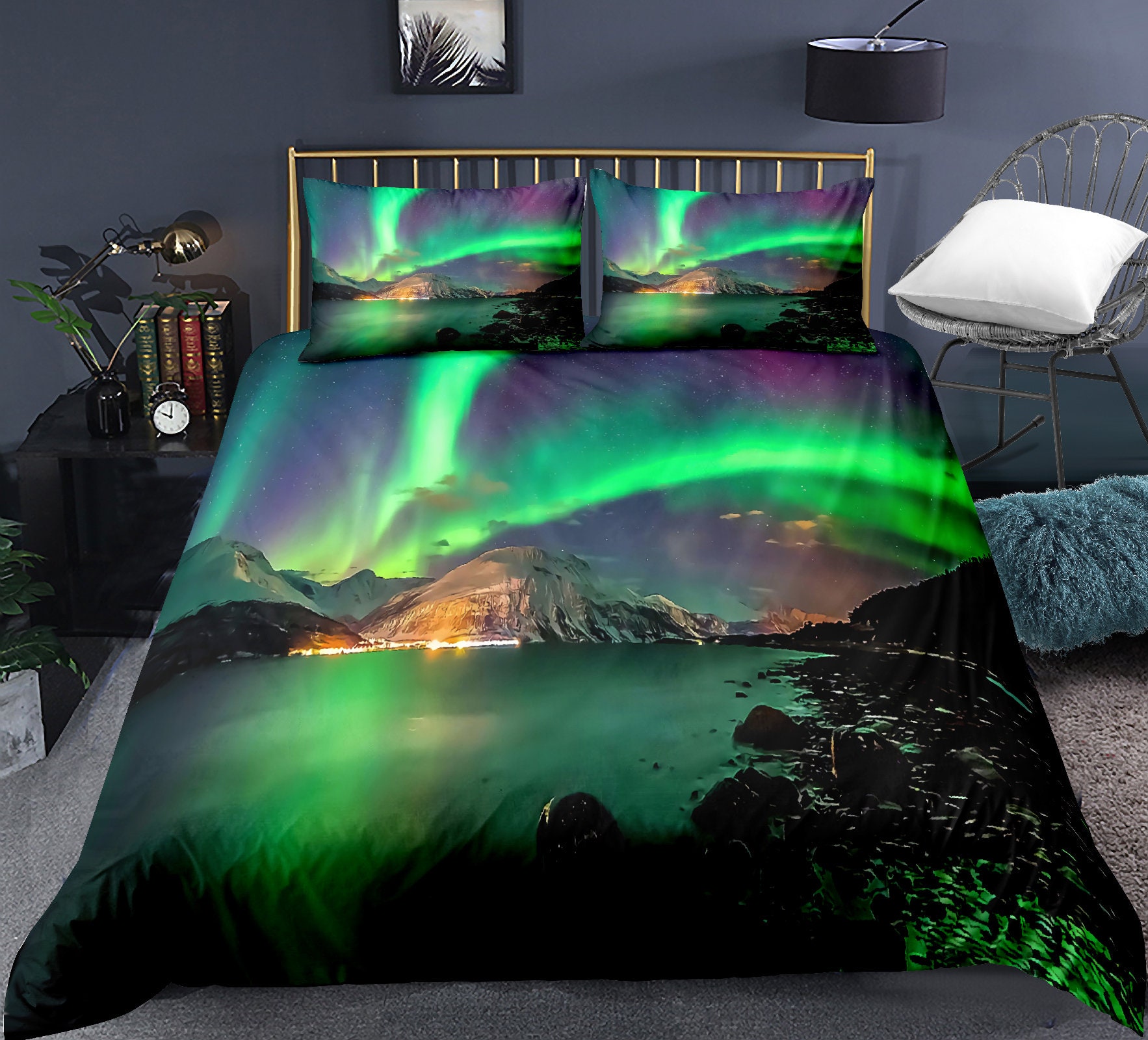 Aurora Bedding Set Starry Sky Duvet Cover for Children Teens Etsy