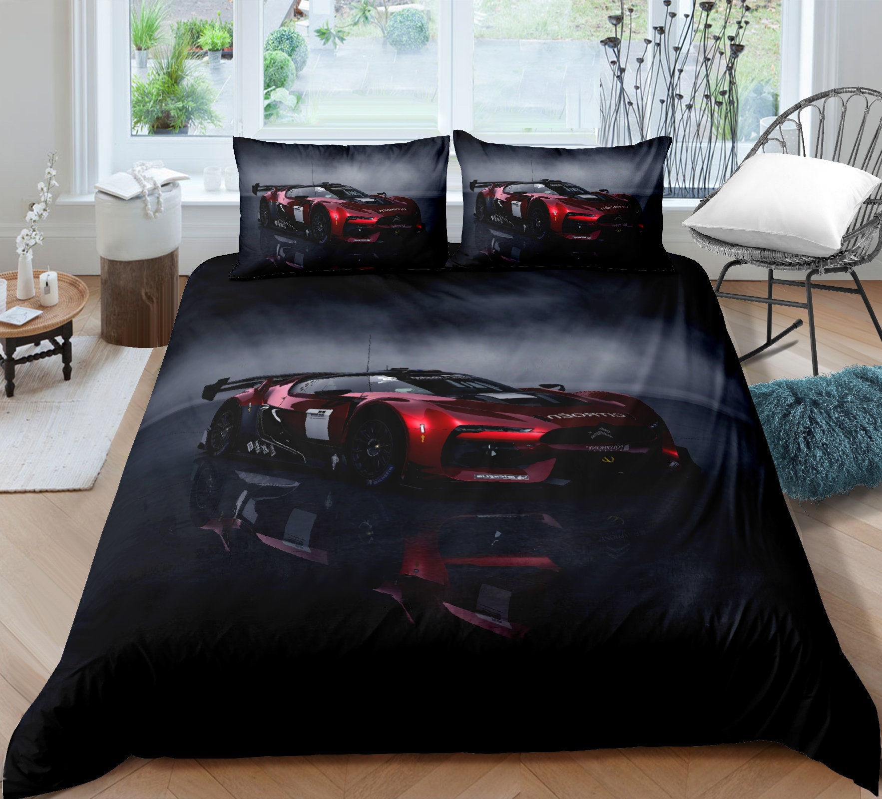 Red Racing Car Duvet Cover for Boys Men Cool Speed Race Car Etsy
