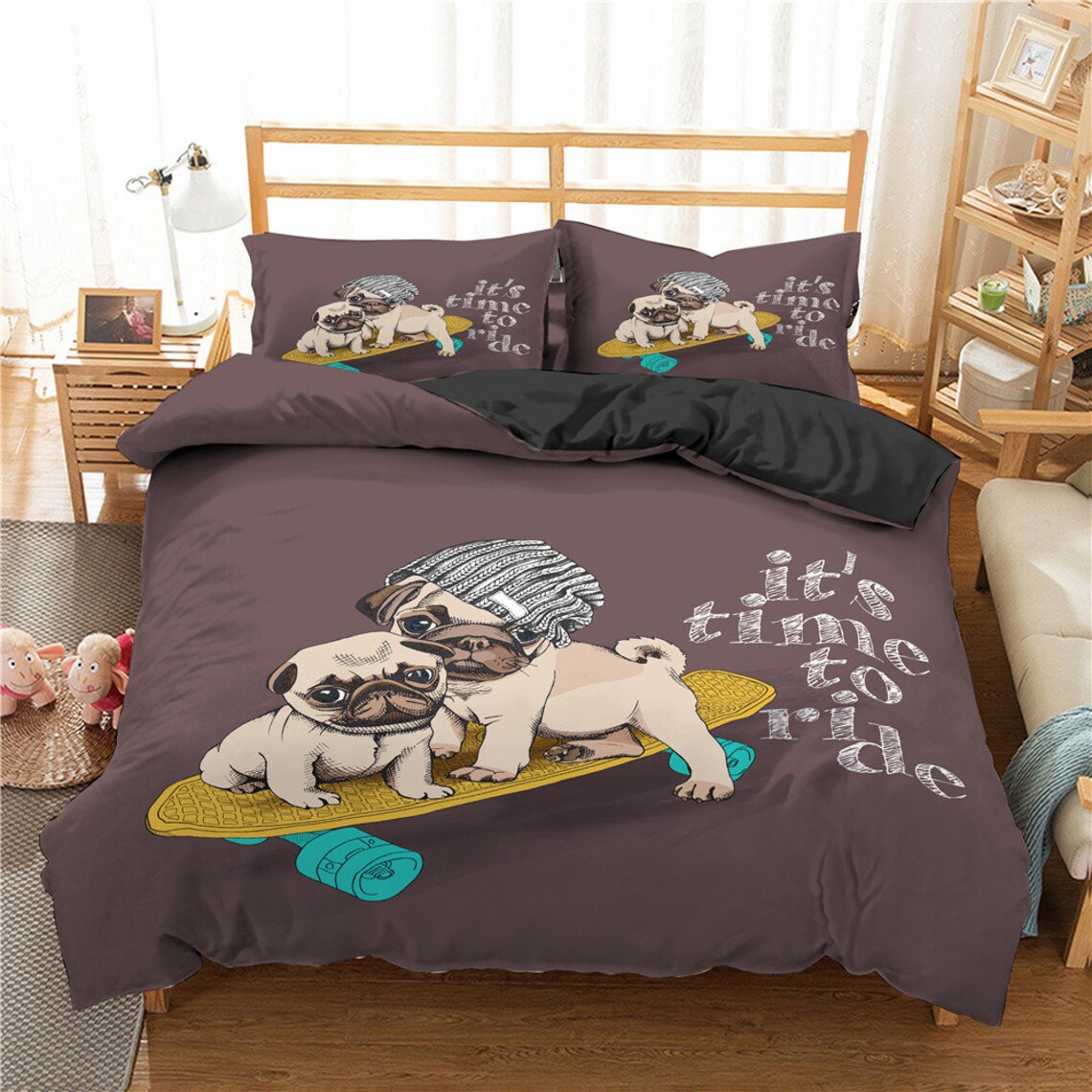Dog Print Duvet Cover 3D Puppy Print Bedding Set for Kids Boys Etsy UK