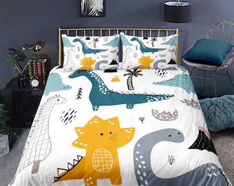 Heartgown Duvet Cover Kids Dinosaur Animal Forest Print Queen Reversible Full Comforter Cover Kids Cartoon Comforter Cover Set 1 Pillowcase and 1 Duvet Cover in Set dinosaur1-08T Heartgown Duvet Cover Kids Dinosaur Animal Forest Print Queen Reversible Full Comforter Cover Kids Cartoon Comforter Cover Set 1 Pillowcase and 1 Duvet Cover in Set dinosaur1-08T