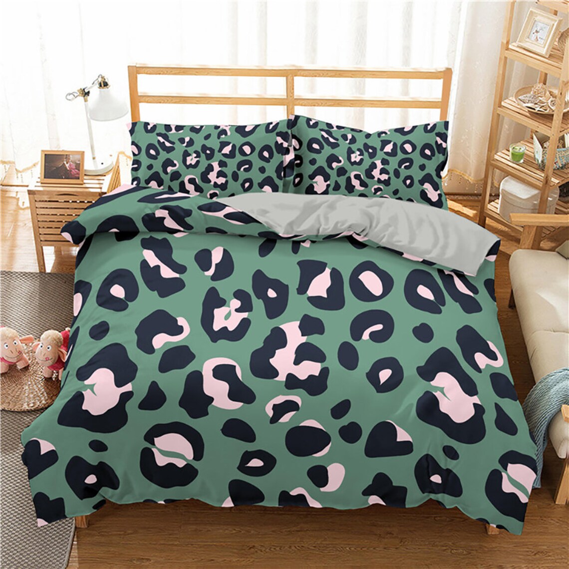 Leopard Print Bedding Set Queen Size Africa Cheetah Print - Etsy