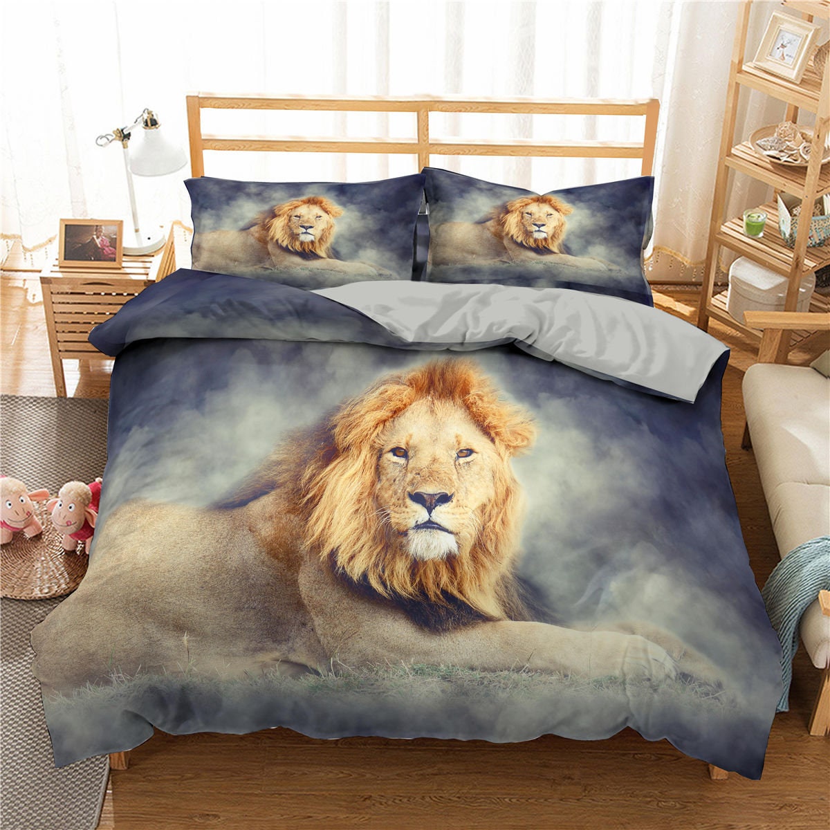 3D Lion Duvet Cover Set Bedding Duvet Cover Sets Ultra Soft - Etsy