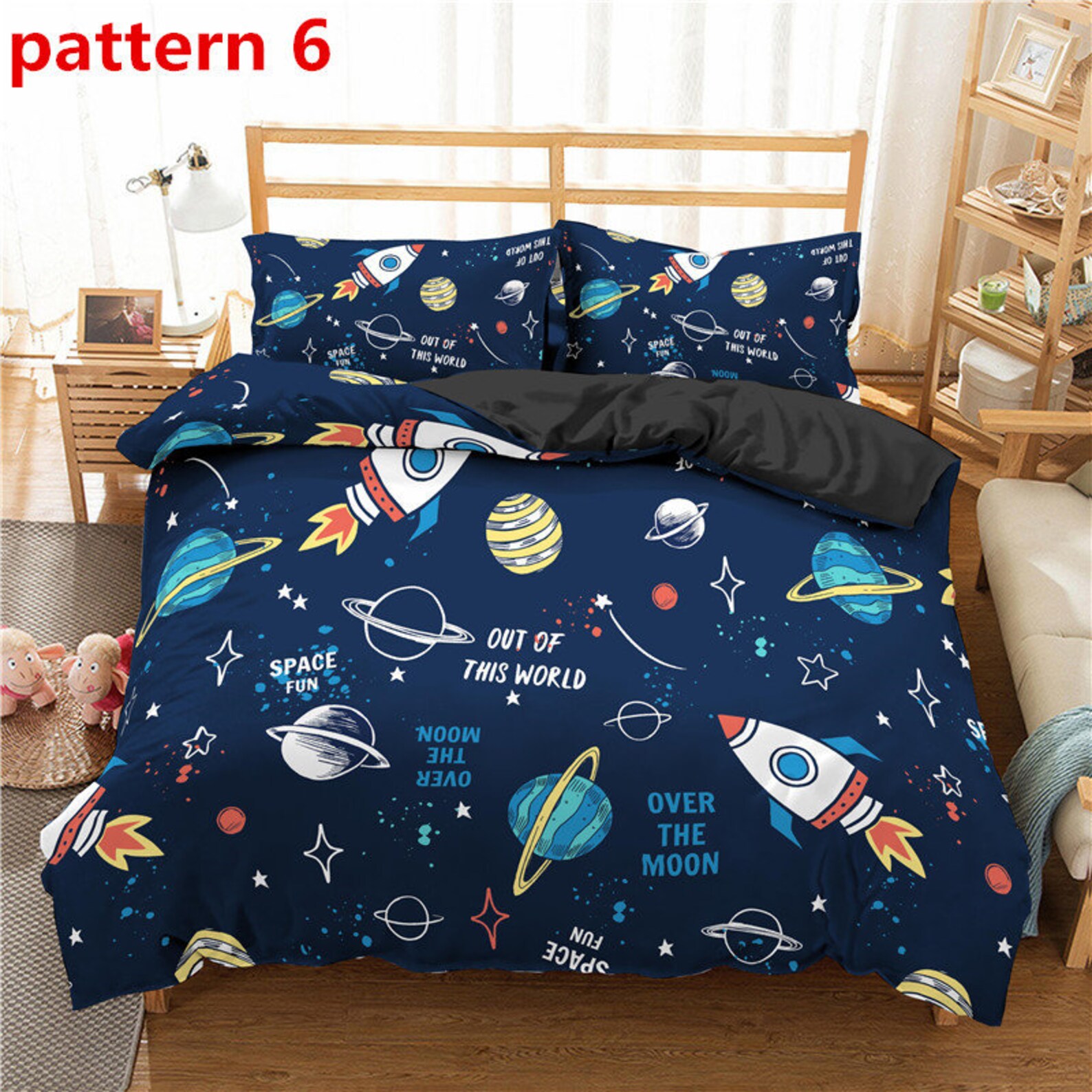Bedding Set King Size Colorful Space Duvet Cover Set Universe Etsy UK