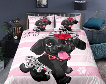 dog twin sheet set