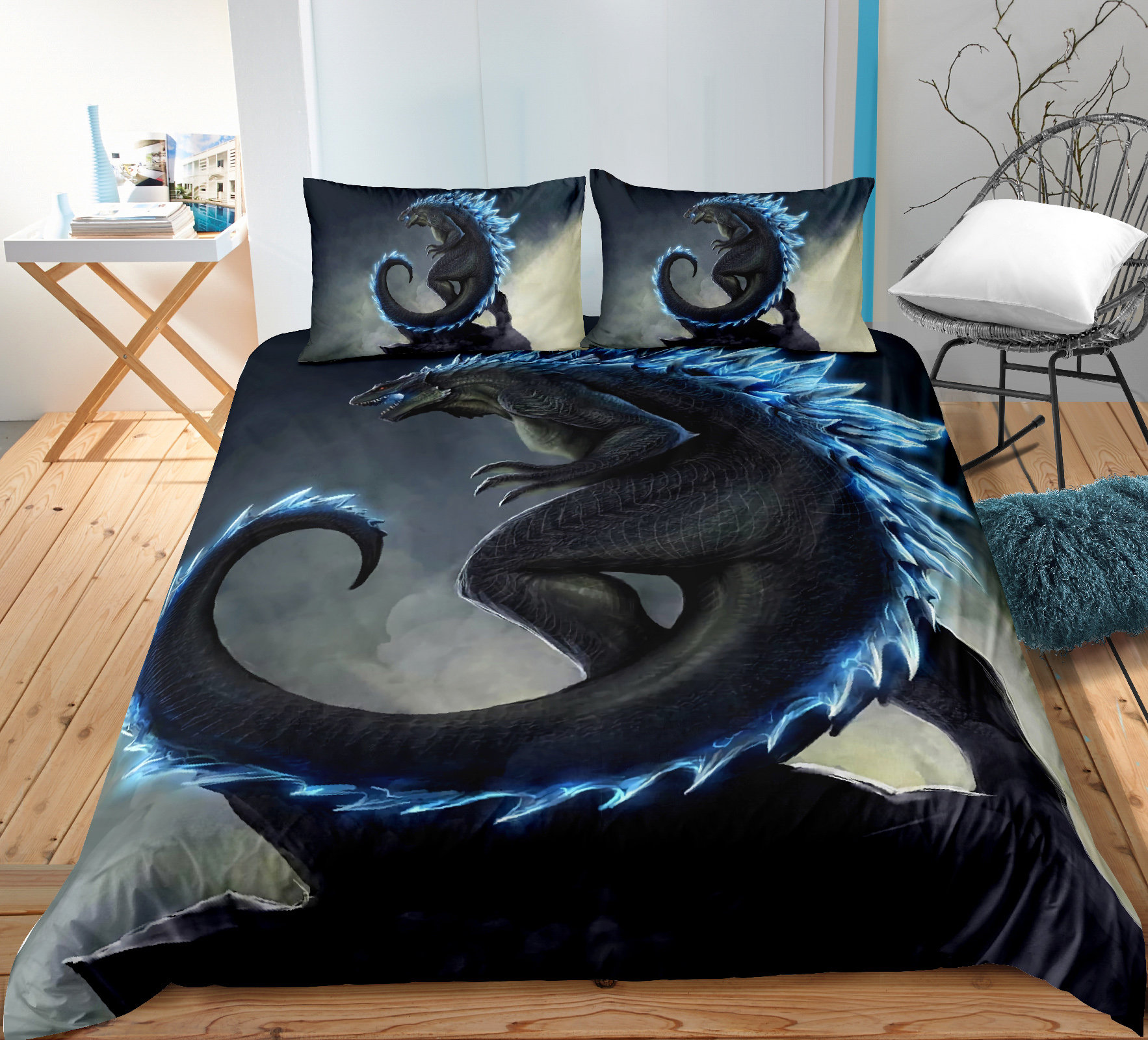 Bedding Duvet Covers Queen Godzilla Bedding Set Birthday gift 1 Duvet