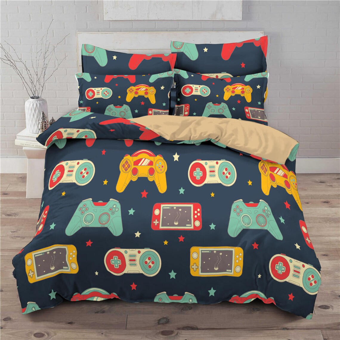 Kids Video Games Duvet Cover Setbedding Set With Pillow Shams Etsy UK