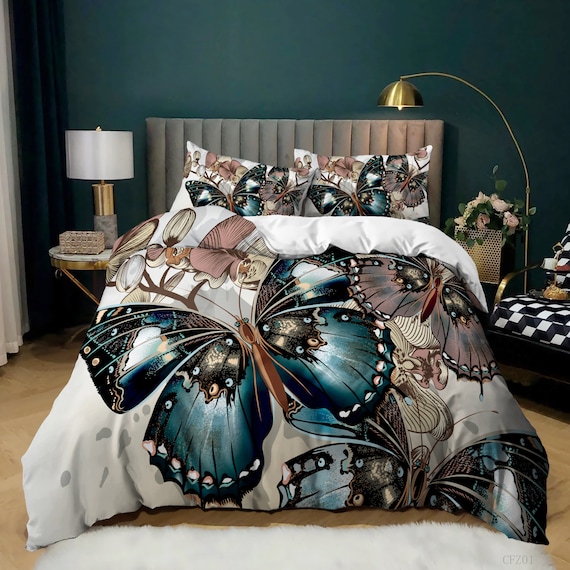 Watercolor Butterfly Quilt Cover 