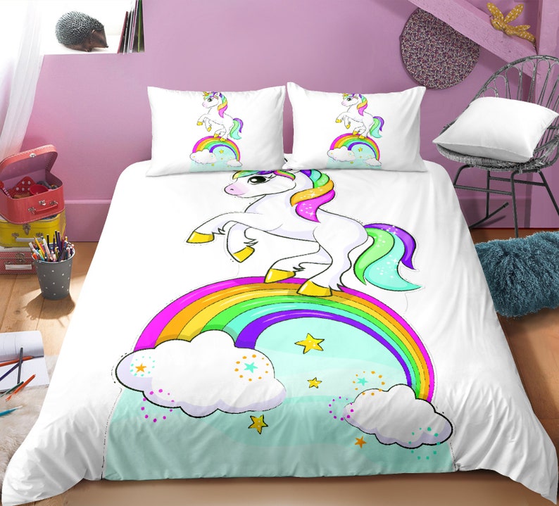 Unicorn Bed Set 3d Bedding, Twin Size Unicorn Bedding Set