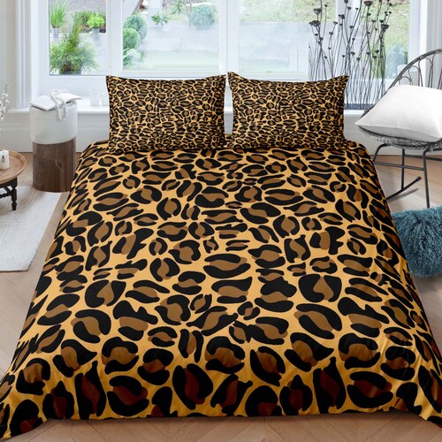 Leopard Pattern Duvet Cover Animal Print Cheetah King Bedding - Etsy Leopard Pattern Duvet Cover Animal Print Cheetah King Bedding - Etsy