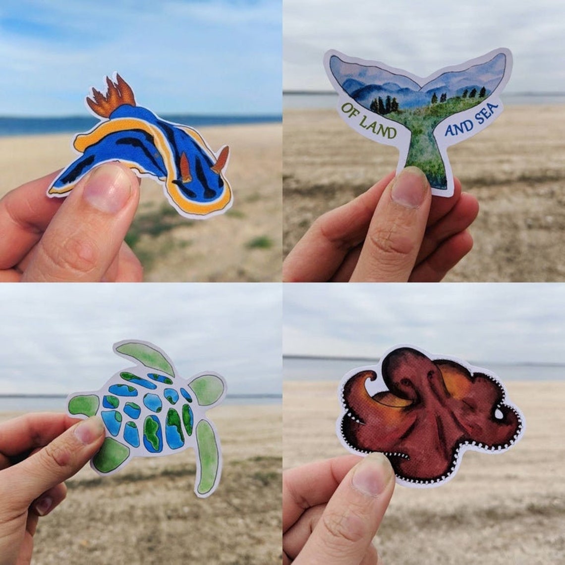 Three Sticker Bundle Plastic Free Stickers Ocean Stickers Etsy