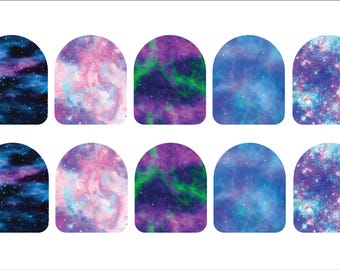 Omnipod Fabric Stickers for Surface of Pod l 10 Pack Galaxy Omnipod Sticker | Omnipod Patch Stickers | One Time Use | Glucomart