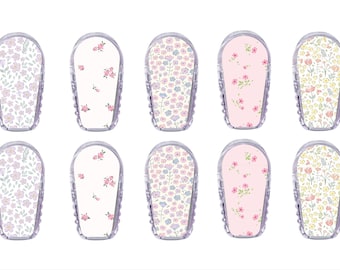 Dexcom G6 Transmitter Stickers, Spring Floral CGM Stickers to Personalize Your Device, Pair with Glucomart Dexcom G6 Patches, 10 CT
