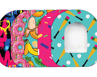 Omnipod Patches by Glucomart, Hypoallergenic & Waterproof, Pair with Glucomart Omnipod Stickers, Cyber Baseball Overpatches, 5-CT