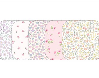 Glucomart Adhesive Patches for Dexcom G7 & Stelo and Libre (5 Ct) – Strong CGM Patches, Cover and Protect, No Center Glue, Spring Floral