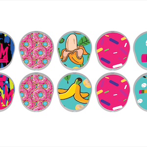 Dexcom G7 Transmitter Stickers, Baseball CGM Stickers, Pair with Glucomart Dexcom G7 Patches, 10 Count Dexcom G7 Stickers