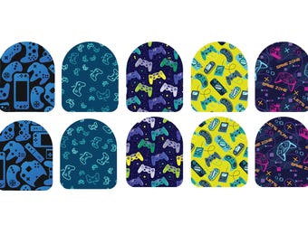 Omnipod Fabric Stickers for Surface of Pod l 10 Pack Gamer Omnipod Sticker | Omnipod Patch Stickers | One Time Use | Glucomart