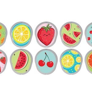 Dexcom G7 Transmitter Stickers, Fruits CGM Stickers, Pair with Glucomart Dexcom G7 Patches, 10 Count Dexcom G7 Stickers