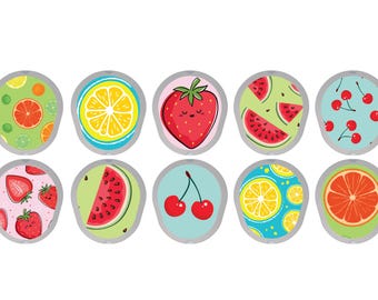 Dexcom G7 Transmitter Stickers, Fruits CGM Stickers, Pair with Glucomart Dexcom G7 Patches, 10 Count Dexcom G7 Stickers