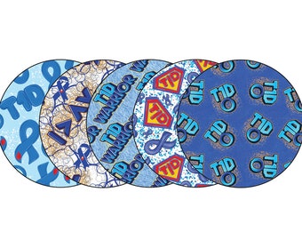 Glucomart Adhesive Patches for Libre 3, Dexcom G7 & Stelo (5 Count) – Maximum Strength CGM Patches, 14-Day+, T1D CGM Overpatch