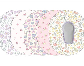 Glucomart Adhesive Patches for Dexcom G6, Waterproof CGM Patches, Hypoallergenic, Spring Floral Dexcom G6 Overpatches, 10-Day+