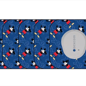 Glucomart Mini Adhesive Patches for Dexcom G7 & Infusion Sets, Hypoallergenic CGM Patches, T1D Magical Mouse Dexcom G7 Over Patches, 10-Day+