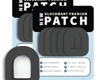 Omnipod Adhesive Patches (10 Count) – Maximum Strength CGM Patches, Waterproof Omnipod Overpatch Hypoallergenic Omnipod Overlay - Glucomart