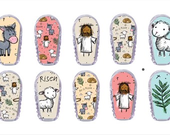 Dexcom G6 Transmitter Stickers, Risen Easter CGM Stickers, Pair with Glucomart Dexcom G6 Patches, 10 Count Dexcom G6 Stickers