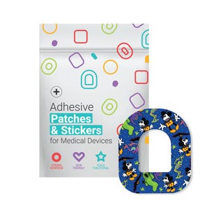 Omnipod Patches by Glucomart, Hypoallergenic & Waterproof, Pair with Glucomart Omnipod Stickers, Screamboat Willie Omnipod Overpatches, 5-CT