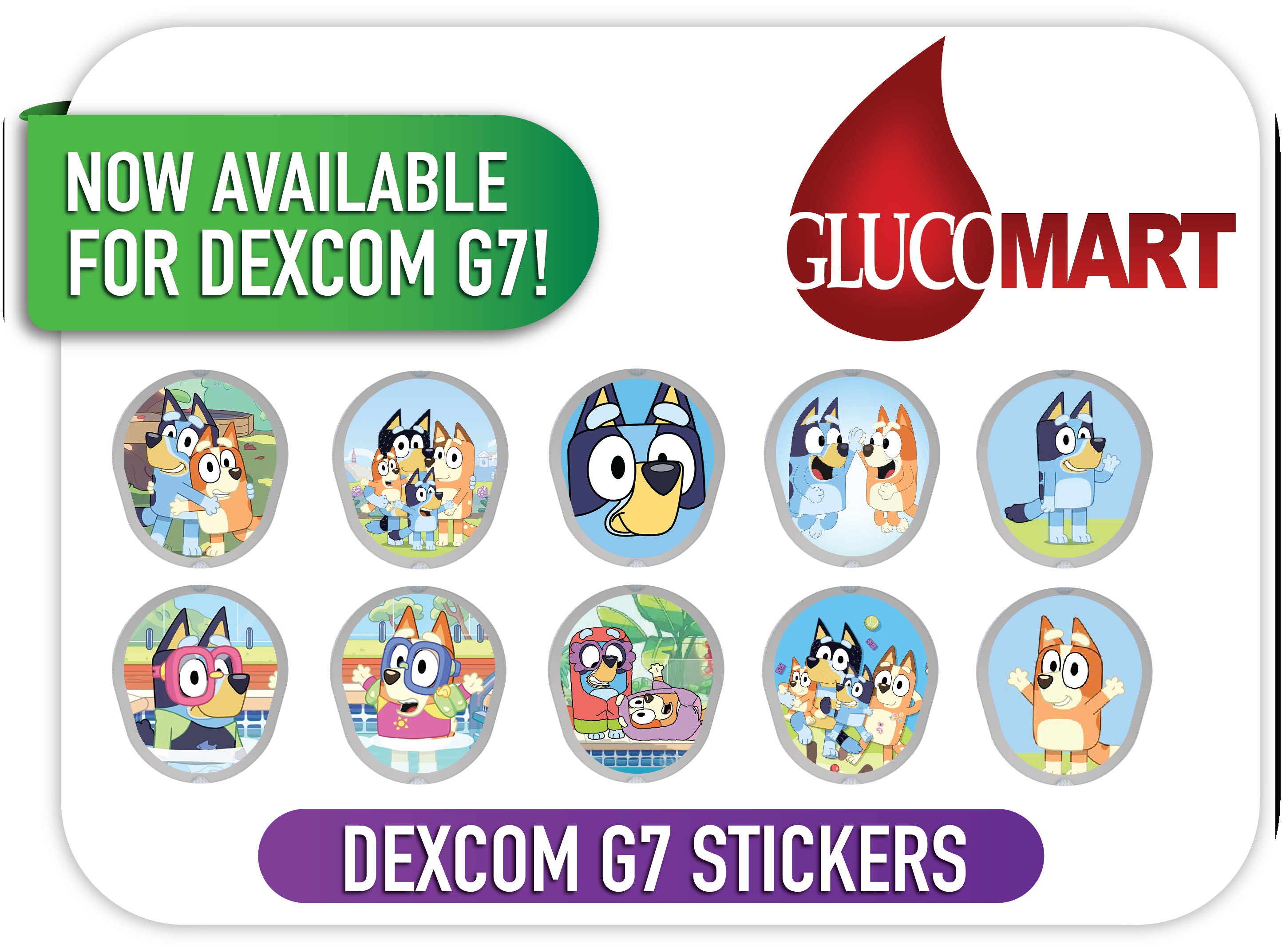 Glucomart Premium Dexcom G6 Patches Galaxy Dexcom G6 Adhesive 5-Pack