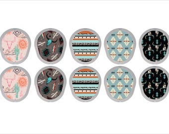 Dexcom G7 Transmitter Stickers, Punchy Western CGM Stickers, Pair with Glucomart Dexcom G7 Patches, 10 Count Dexcom G7 Stickers