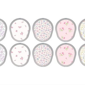 Dexcom G7 Transmitter Stickers, Spring Floral CGM Stickers, Pair with Glucomart Dexcom G7 Patches, 10 Count Dexcom G7 Stickers