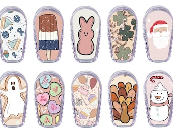 Dexcom G6 Transmitter Stickers (10 Count), Holiday Stickers to Personalize Your Device, High-Quality Reusable Dexcom G6 Stickers Glucomart