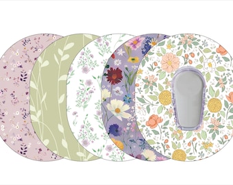 Glucomart Adhesive Patches for Dexcom G6, Waterproof CGM Patches, Hypoallergenic, Vintage Floral Dexcom G6 Overpatches, 10-Day+